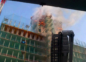Incendio en la sede de BBVA en Las Tablas.