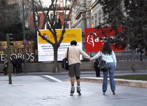 De casa al trabajo, en patines