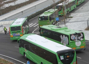 Autobuses interurbanos. Jornadas de transporte de Madridiario. Diciembre 2012.