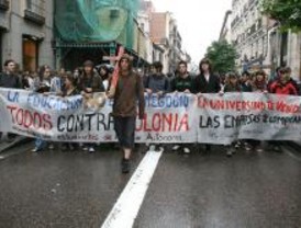 Manifestación de universitarios contra el 'Plan Bolonia'