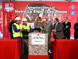 Colocada la primera piedra del Metro a Las Rosas