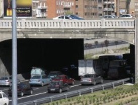 La M-40, atascada a la altura de Pozuelo