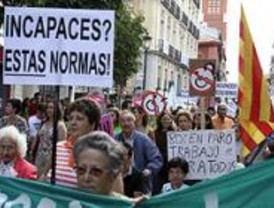 Los discapacitados se manifiestan contra la Ley de Dependencia