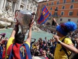 Barça y Manchester, exhibición en Roma con una final soñada
