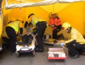 Un portero herido grave en un incendio en el barrio de Salamanca