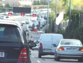 Circulación densa a primera hora en Madrid