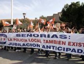 Policías locales de toda España piden en Madrid la jubilación a los 60 años