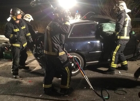 Tres fallecidos en un choque frontal en la M-203 de Rivas