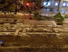 La tormenta de granizo y agua colapsa Madrid