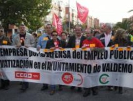 Manifestación contra la privatización de los servicios municipales en Valdemoro