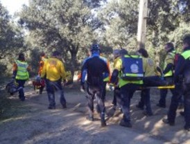 Complicado rescate de un ciclista en el monte de El Pardo