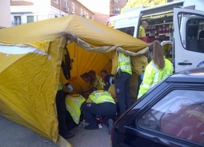 Muere al inhalar humo en un incendio en un edificio en construcción