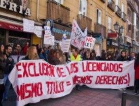 Los futuros abogados protestan contra la ley que les obliga a superar un máster para ejercer