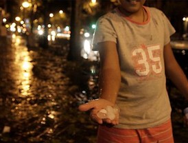 La tormenta de granizo y agua colapsa Madrid