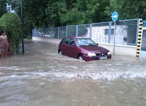 Una tormenta provoca inundaciones en San Martín de la Vega