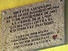 Destrozan la placa en recuerdo de Carlos Javier Palomino