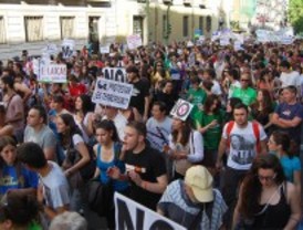 Protestas por los recortes en Educación y la subida de tasas universitarias