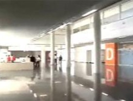 Las lluvias provocan la rotura de un desagüe del Hospital Infanta Leonor