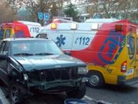 Cinco heridos tras un accidente de tráfico en Príncipe de Vergara