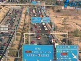 Mucho tráfico en las entradas a la ciudad