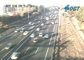 10 kilómetros de atasco en la A-2 por un accidente