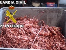 Imputadas dos personas por robar 374 kilos de cobre