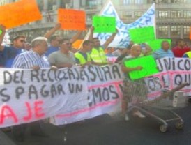 Los chatarreros toman el centro de Madrid contra la nueva ley estatal de residuos