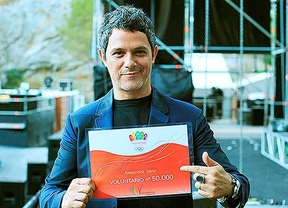 Alejandro Sanz, voluntario 50.000 de Madrid 2020