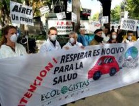 Protesta en el punto negro de la contaminación