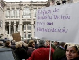 Manifestación para reclamar ayudas a la rehabilitación