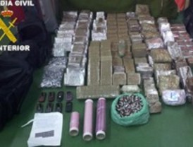 Intervenidos 155 kilos de hachís en un punto de venta y almancenaje en Villanueva del Pardillo