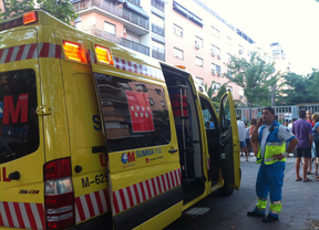 Un ambulancia del SUMMA en el lugar del suceso
