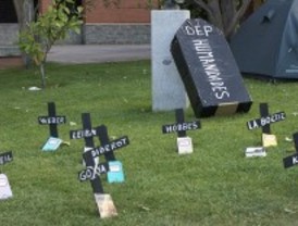 Huelga y acampada durante los exámenes de Humanidades