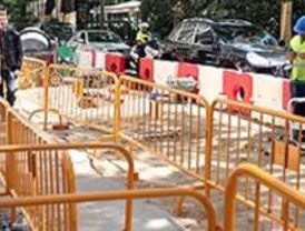 Cortado el carril de la acera de los impares de la calle de Jorge Juan