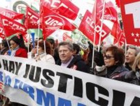 Concentración de los funcionarios de la Consejería de Justicia