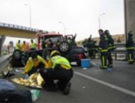 La bebé herida en el accidente de la M-40 será dada de alta este martes