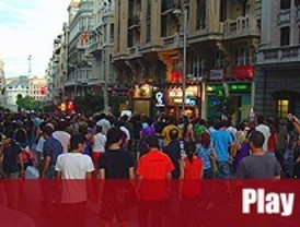 Los indignados marchan sobre el centro de Madrid