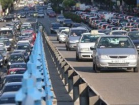 Tráfico denso en la capital