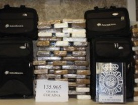 Incautados 140 kilos de cocaína en Barajas
