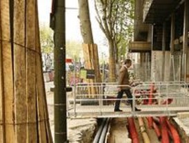 Las obras en Serrano obligan a cortar el tráfico de Marqués de Villamagna