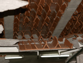 Cae el techo de una sala de la Hemeroteca