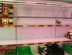 La huelga del transporte causa acaparamiento