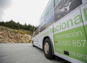 Un bus verde para recorrer el Parque Nacional de Guadarrama