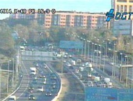 Madrid amanece con tráfico difícil