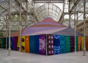 Una jaima saharaui en el Palacio de Cristal