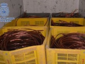 Localizan 80 toneladas de cobre valorados en 456.000 euros en una nave industrial en Murcia