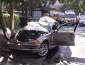 Muere tras empotrar su coche contra un árbol