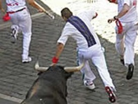 Un madrileño herido el sexto encierro de los sanfermines
