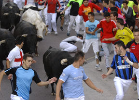 Siete contusionados leves en el cuarto encierro de 'Sanse'