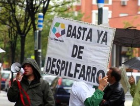 Telemadrid se funde en negro por la huelga